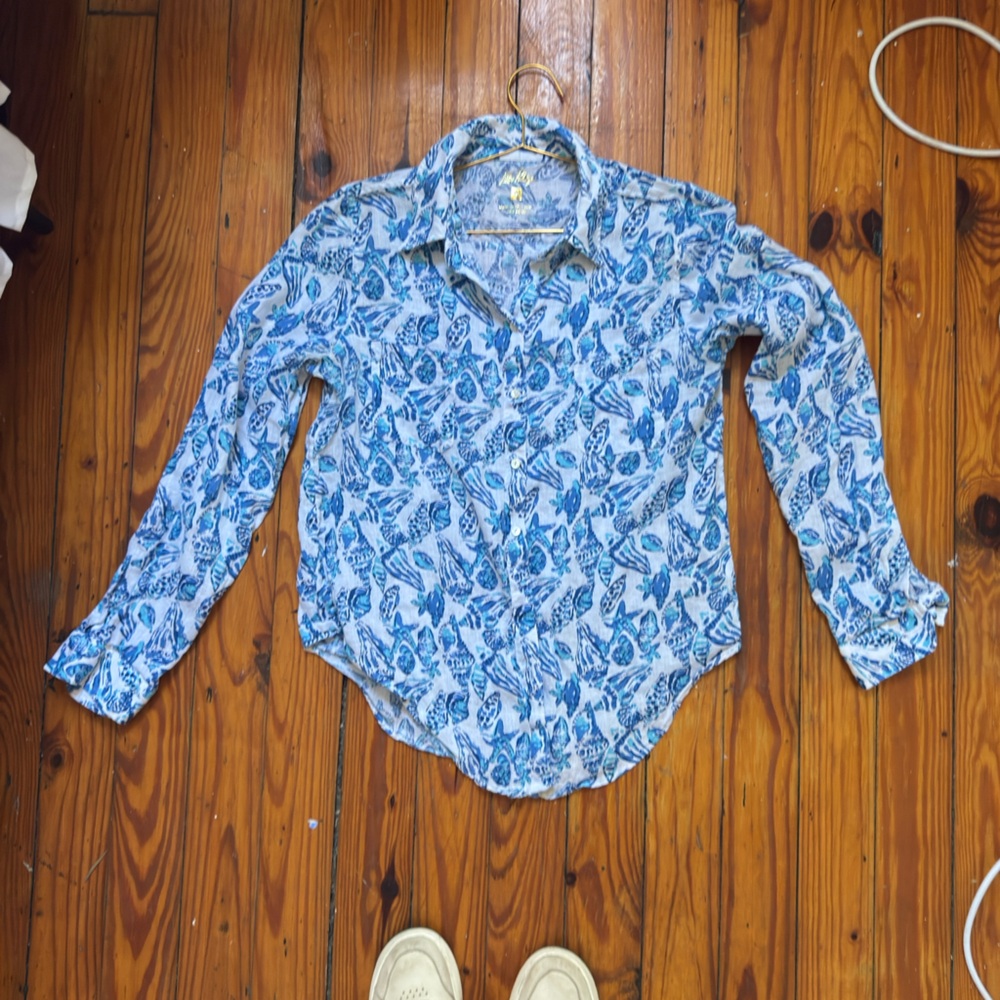 Linen button down